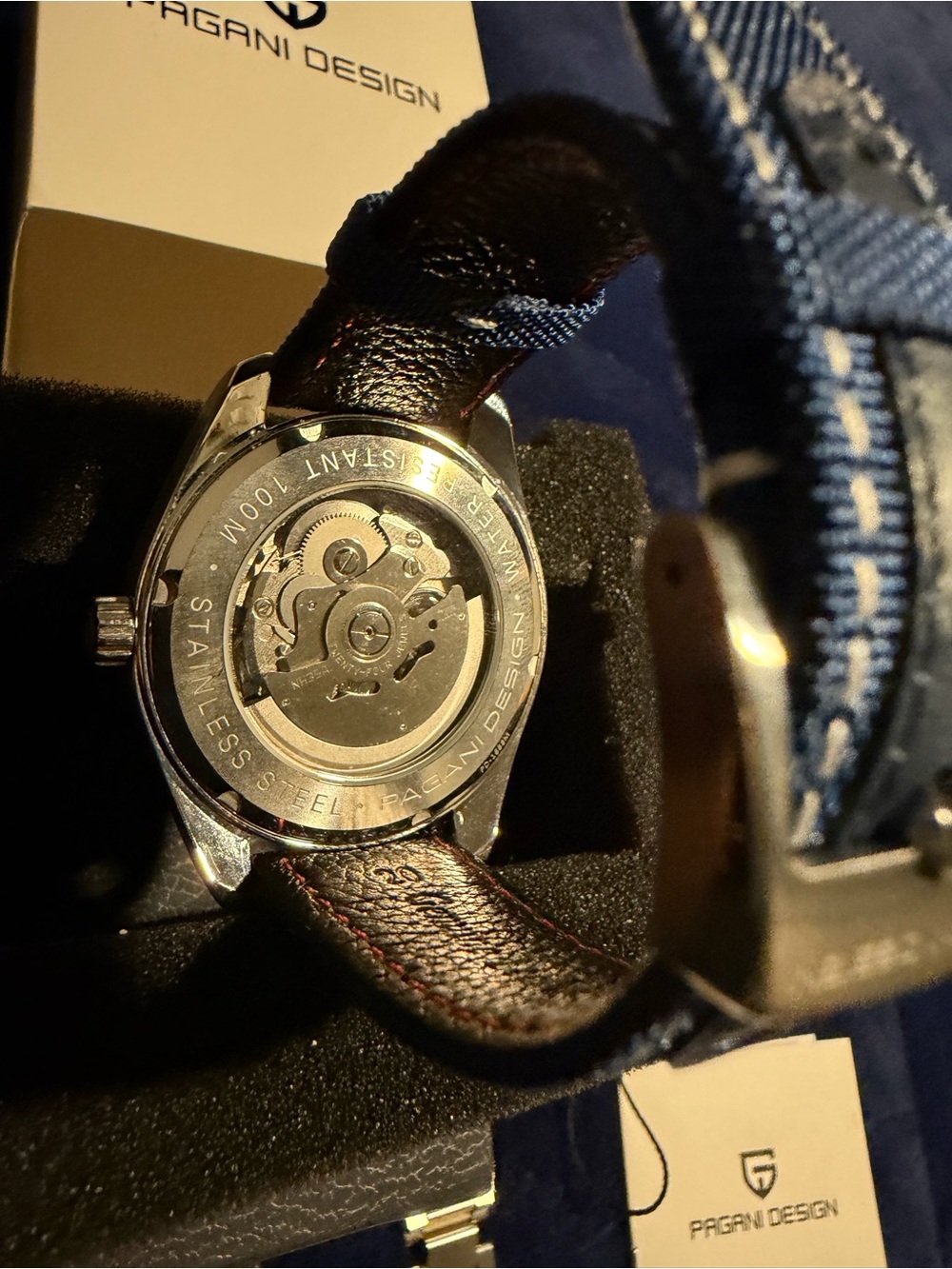 Pagani Design Men's Watch with Blue Strap and Silver Case - Picture 4 of 7